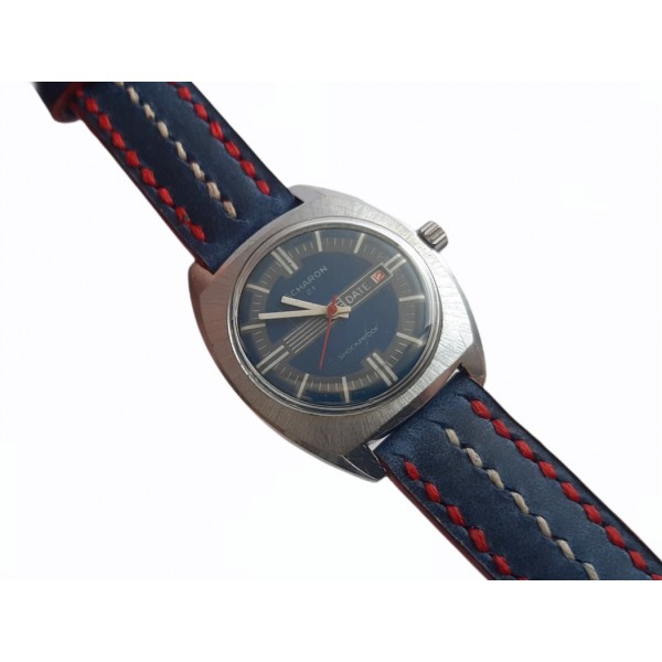 Deri Kordon El Yapımı Saat Kordonu Şerit Dikişli Handmade Watch Strap Watch Band Navy Blue Leather New
