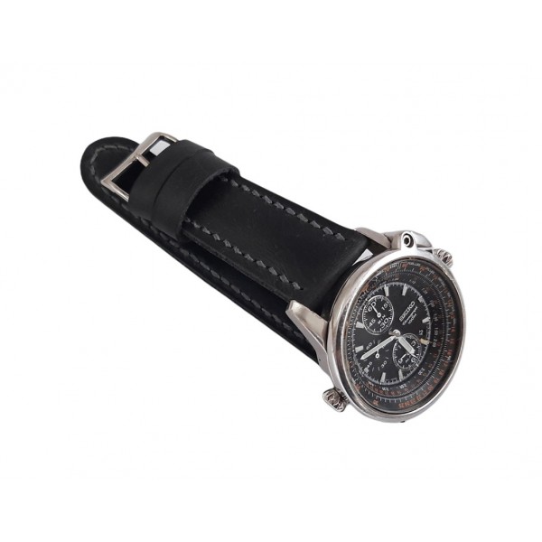 Seiko Kordon Seiko Chronograph 100m Kordon Seiko Deri Kordon Handmade Seiko Leather Watch Strap