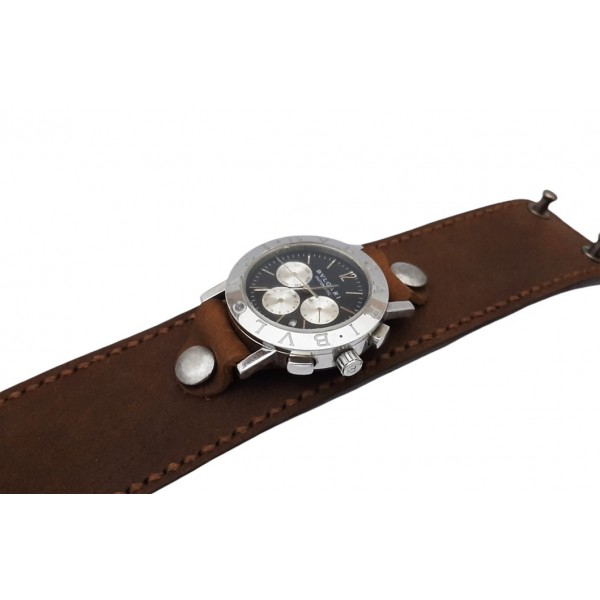 Bileklik Tarz Saat Kordonu Özel Tasarım Saat Kordonu Kişiye Özel Saat Kordonu Handmade Military Watch Strap Brown Leather