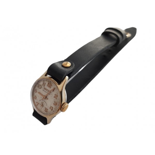 10mm Kordon 10 mm Saat Kordonu Handmade Lady Watch Strap Black Leather