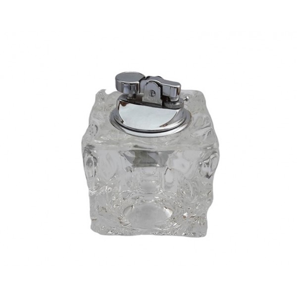 Masa Çakmağı Kristal Masa Çakmağı Old Vintage Table Gas Lighter New Condition-1