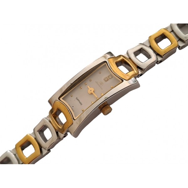 Diablo Sapphire Saat Vintage Kol Saati Old Vintage Woman Swiss Quartz Watch 18k Gold Plated