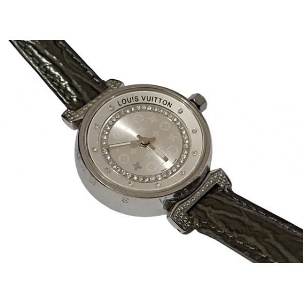 LV Saat Louis Vuitton Kol Saati Swarovski Taşlarla Bezenmiş Kadın Saati