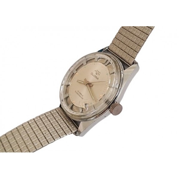 Olvina Saat Vintage Olvina Kol Saati Old Vintage Olvina Swiss Mechanical Watch ST974 Cal