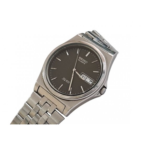 Seiko Saat Seiko SQ100 Kol Saati Seiko Pilli Saat Old Vintage Seiko SQ100 Quartz Watch 7N43-8001