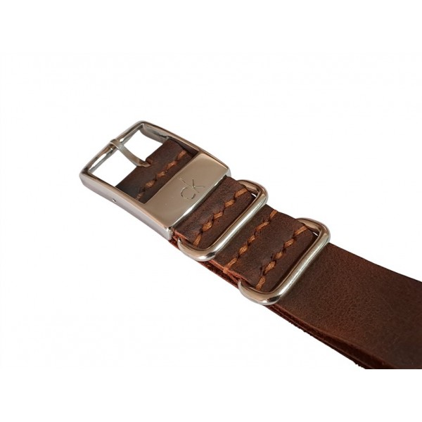 Calvin Klein Kordon 20mm Deri Nato Kordon Saat Kayışı Calvin Klein CK Saat Kordonu Watch Strap Brown Leather