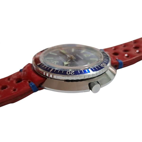 Vintage Kurmalı Saat Superoma  Kol Saati Vintage Superoma Pepsi Diver Ufo Watch New Old Stock