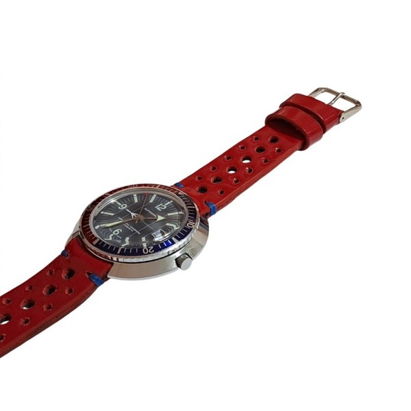 Vintage Kurmalı Saat Superoma  Kol Saati Vintage Superoma Pepsi Diver Ufo Watch New Old Stock