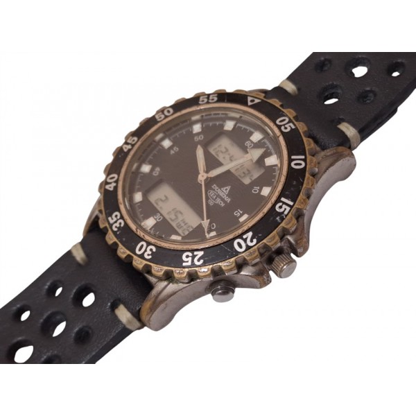 Dugena Saat Dugena Kol Saati Old Vintage Dugena Sea Tech 100 Ana-Digi Chronograph Watch