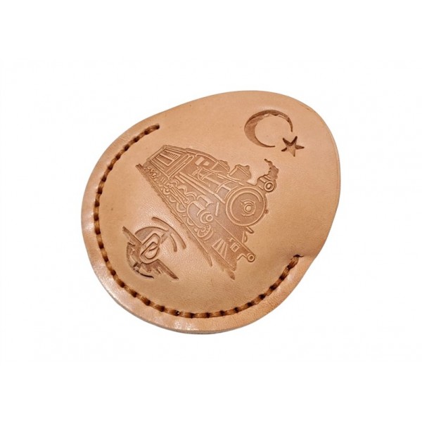 Cep Saati Kılıfı Tcdd Tren Logolu Vaketa Deri Devlet Demiryolları Logolu Pocket Watch  Leather Case Swiss