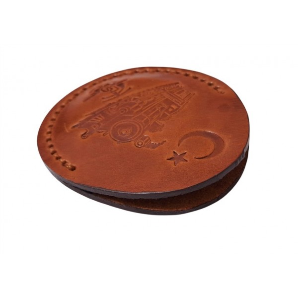 Cep Saati Kılıfı Tcdd Tren Logolu Full Vegetal Deri Devlet Demiryolları Logolu Pocket Watch Leather Case Swiss