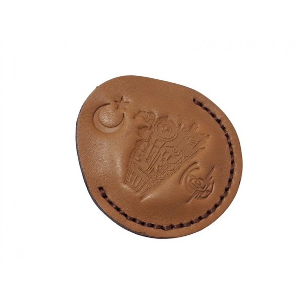 Cep Saati Kılıfı Tcdd Tren Logolu Toprak Renk Deri Devlet Demiryolları Logolu Pocket Watch Leather Case Swiss