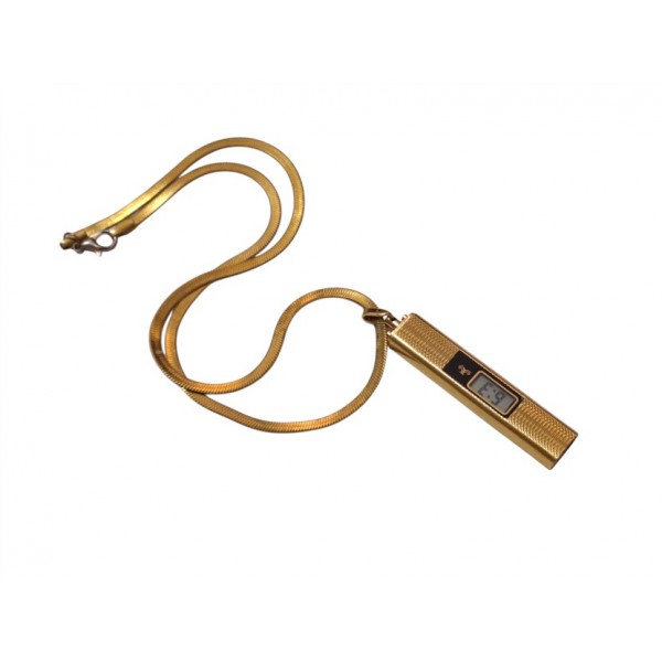 Meister- Anker Saat Kolye Saat Anker Dijital Kolye Saat Vintage Meister-Anker Necklace Digital Watch Gold Plated