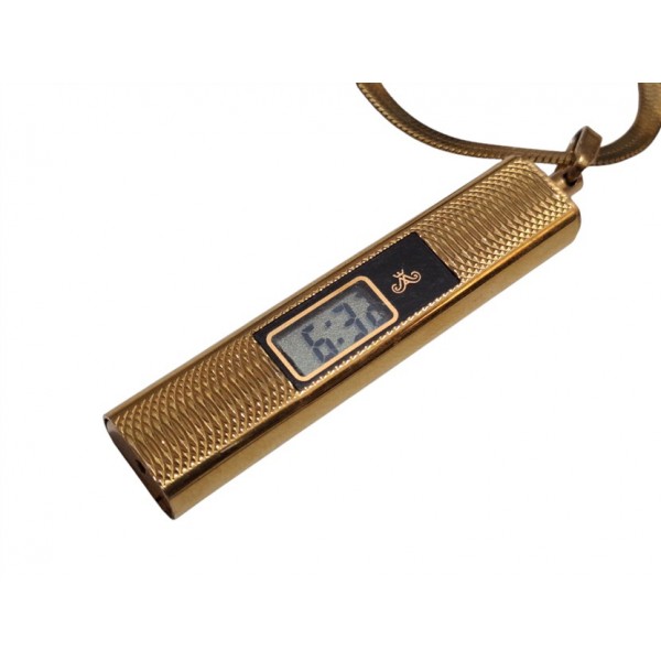 Meister- Anker Saat Kolye Saat Anker Dijital Kolye Saat Vintage Meister-Anker Necklace Digital Watch Gold Plated