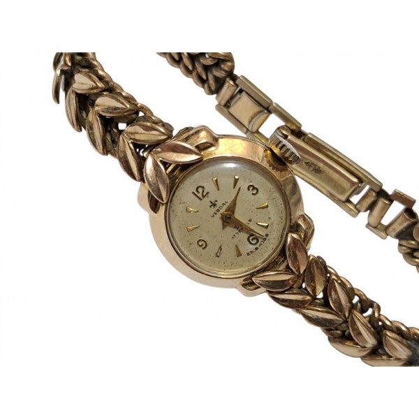 Antika Saat Verdal Kadın Saati Antique Lady Mechanical Watch Swiss Made Gold Plated