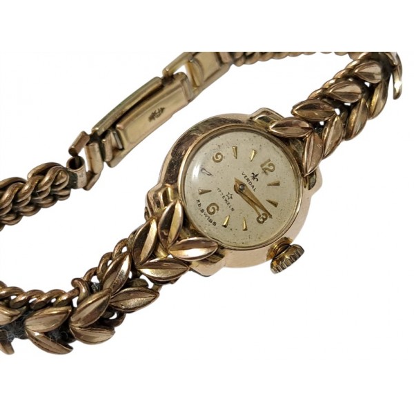 Antika Saat Verdal Kadın Saati Antique Lady Mechanical Watch Swiss Made Gold Plated