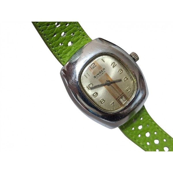 Singer Saat Singer Kurmalı Kol Saati Old Vintage Mechanical Watch 1970s Cal st974