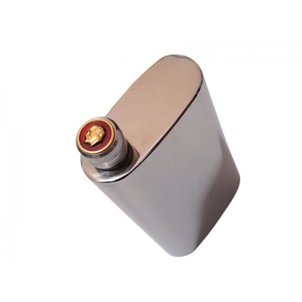 SSCB Damgalı Rus Sovyetler Birliği Lenin Askeri Paslanmaz Çelik Matara Vintage USSR Stamped Russian Soviet Union Lenin Military Stainless Steel Flask