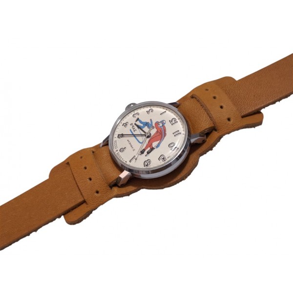 Zaria Saat Zarja Kol Saati Kurmalı Rus Unisex Saat Vintage Ussr Olympic Games Ice Skaters Watch
