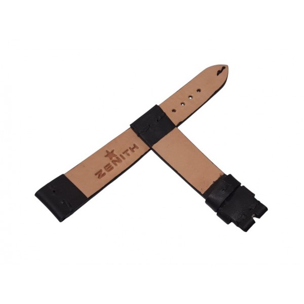 Zenith Kordon Zenith Saat Kordonu 21x18mm Deri Kordon Siyah