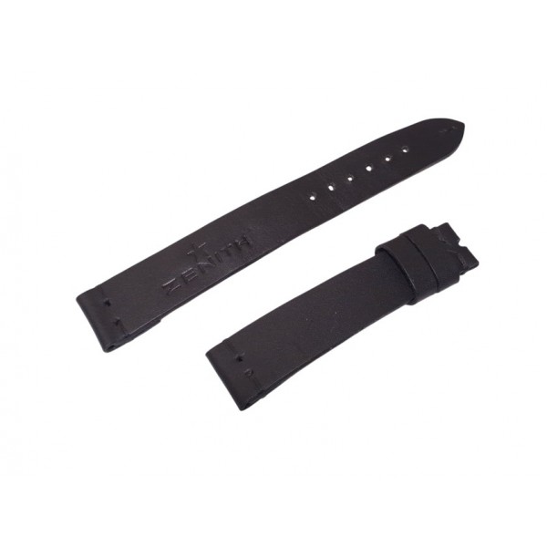 Zenith Kordon Zenith Saat Kordonu 21x18mm Deri Kordon Siyah