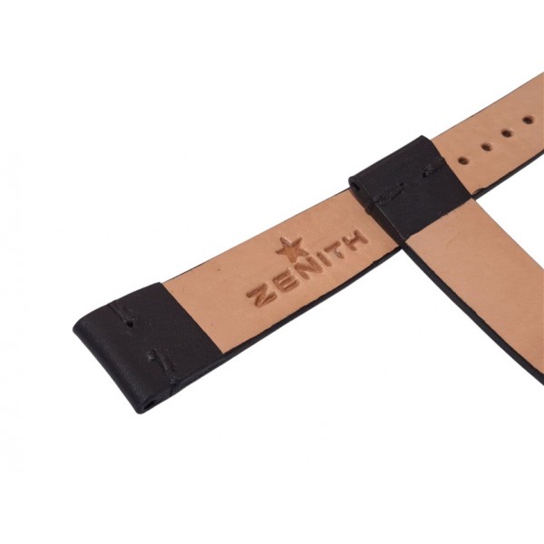 Zenith Kordon Zenith Saat Kordonu 21x18mm Deri Kordon Siyah