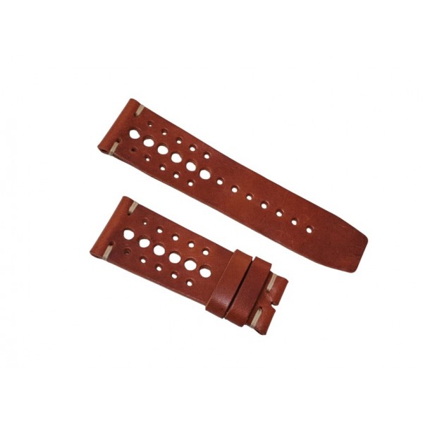 Racing Kordon 28x24mm Saat Kordonu Handmade Watch Strap Watch Band Brown New