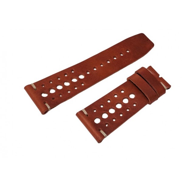 Racing Kordon 28x24mm Saat Kordonu Handmade Watch Strap Watch Band Brown New