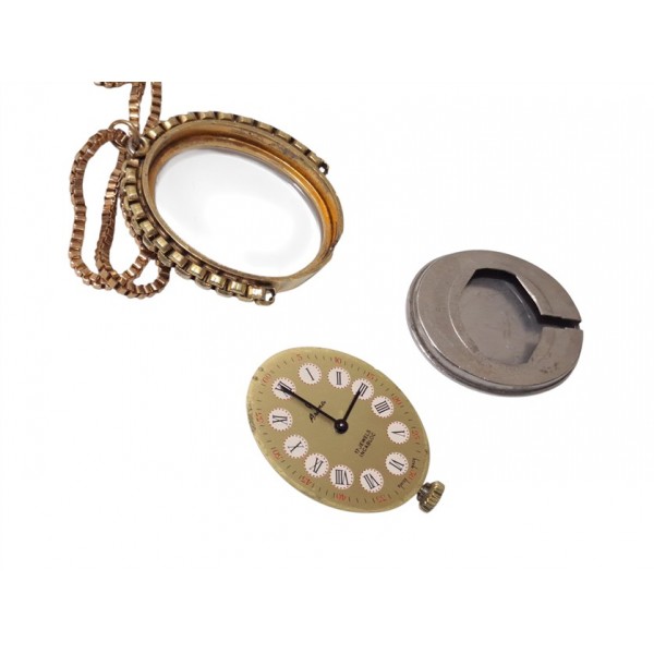 Kolye Saat Aroma Kurmalı Saat Aroma P23G Kolye Saat Vintage Aroma Necklace Watch Swiss Made