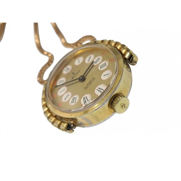 Kolye Saat Aroma Kurmalı Saat Aroma P23G Kolye Saat Vintage Aroma Necklace Watch Swiss Made