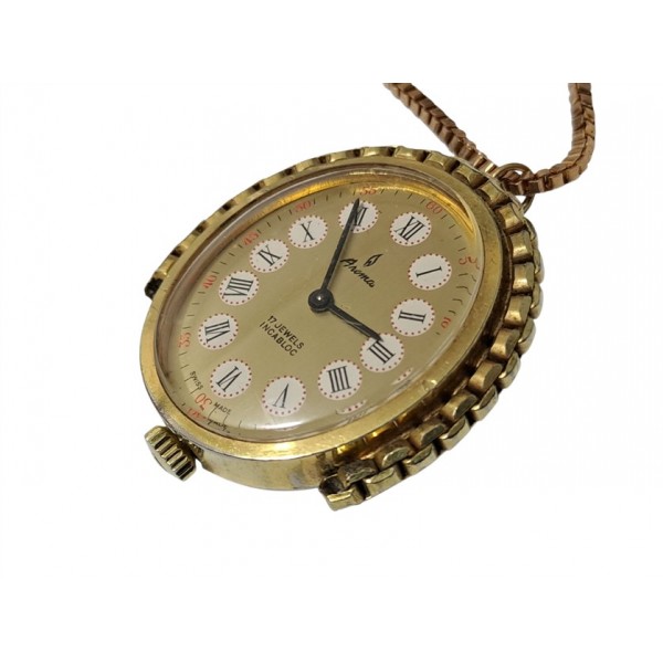Kolye Saat Aroma Kurmalı Saat Aroma P23G Kolye Saat Vintage Aroma Necklace Watch Swiss Made