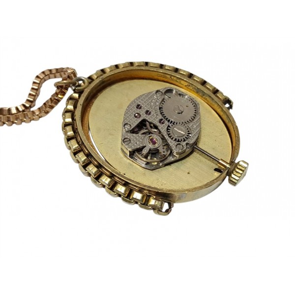Kolye Saat Aroma Kurmalı Saat Aroma P23G Kolye Saat Vintage Aroma Necklace Watch Swiss Made