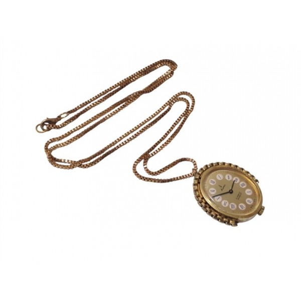 Kolye Saat Aroma Kurmalı Saat Aroma P23G Kolye Saat Vintage Aroma Necklace Watch Swiss Made