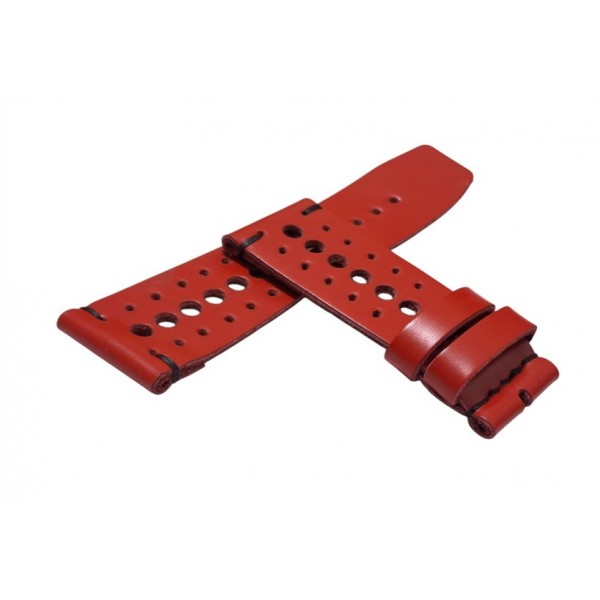 Racing Kordon 28x24mm Saat Kordonu Handmade Watch Strap Watch Band Red New