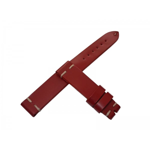 Angelus Kordon Angelus 18mm Deri Kordon Handmade Angelus Watch Strap Red Semi-Aniline Leather