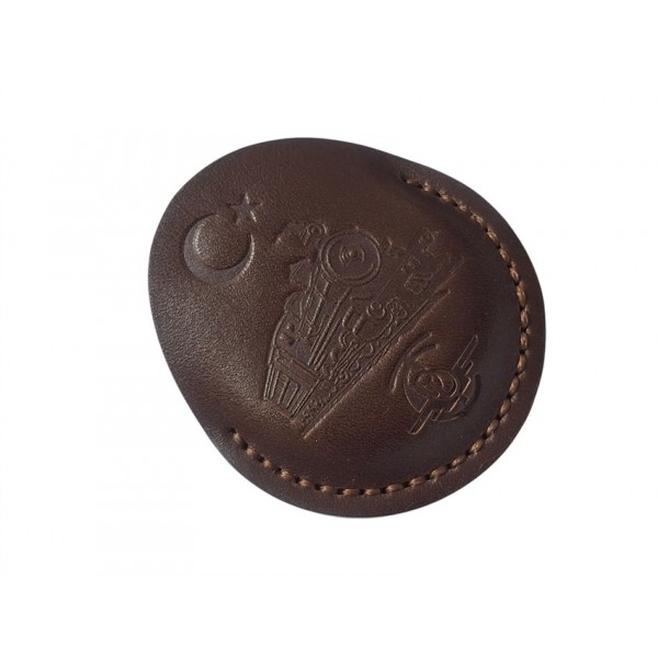 Cep Saati Kılıfı TCDD Logolu Deri Cep Saati Kılıfı Kahverengi