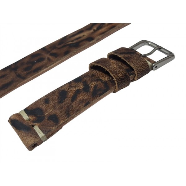 Nacar Kordon Nacar Saat Kordonu Nacar Handmade Deri Saat Kordonu Kaplan Motif