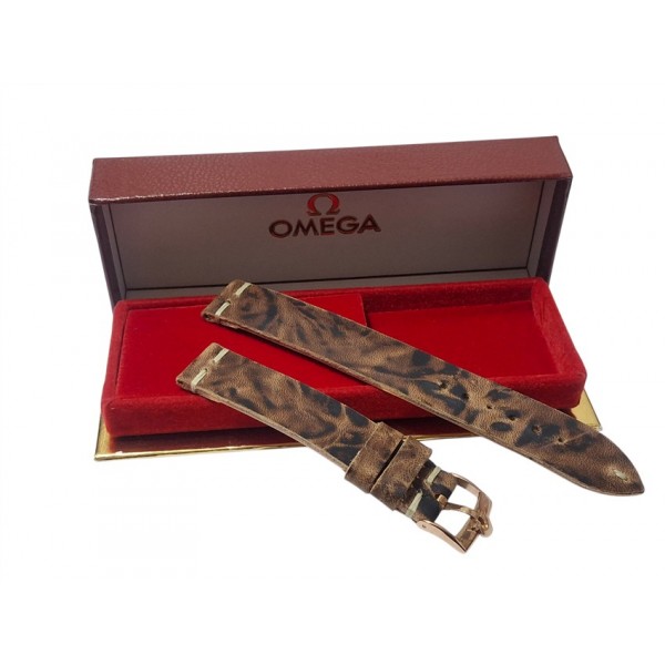 Omega Kutu Omega Deri Kordon Omega Toka Kaplan Motif El Yapımı Deri Kordon
