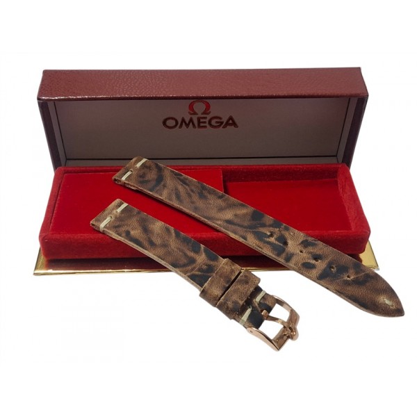 Omega Kutu Omega Deri Kordon Omega Toka Kaplan Motif El Yapımı Deri Kordon