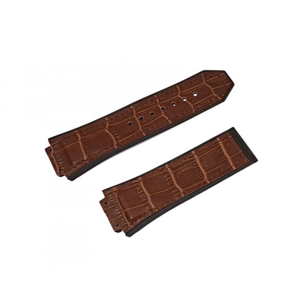 Hublot Kordon Hublot Saat Kordonu Krokodil Kahverengi