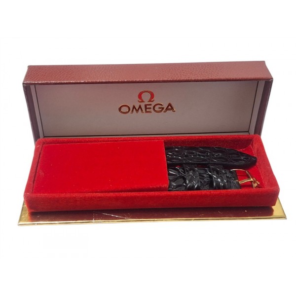 Omega Kutu Omega Toka Omega Deri Kordon Timsah Derisi Baskı El Yapımı Deri Kordon