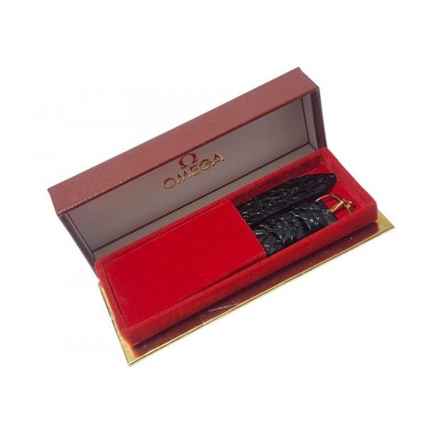 Omega Kutu Omega Toka Omega Deri Kordon Timsah Derisi Baskı El Yapımı Deri Kordon