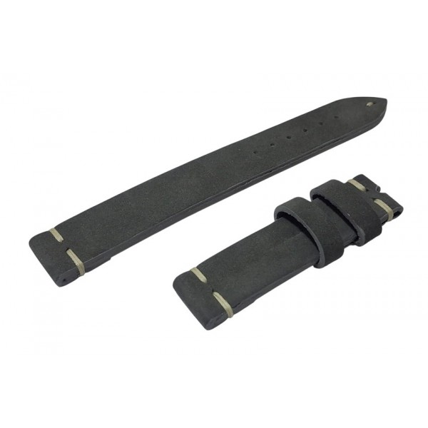 Zenith Kordon Zenith Saat Kordonu Gri Deri Süed 19x18mm Kordon Handmade Watch Strap Watch Band Leather New