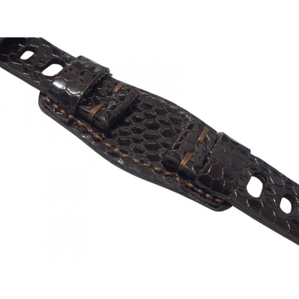 Vintage Tarz Kordon Diver Bileklik Tarz Kordon 22mm Bund Strap Bund Rally Strap Brown Leather