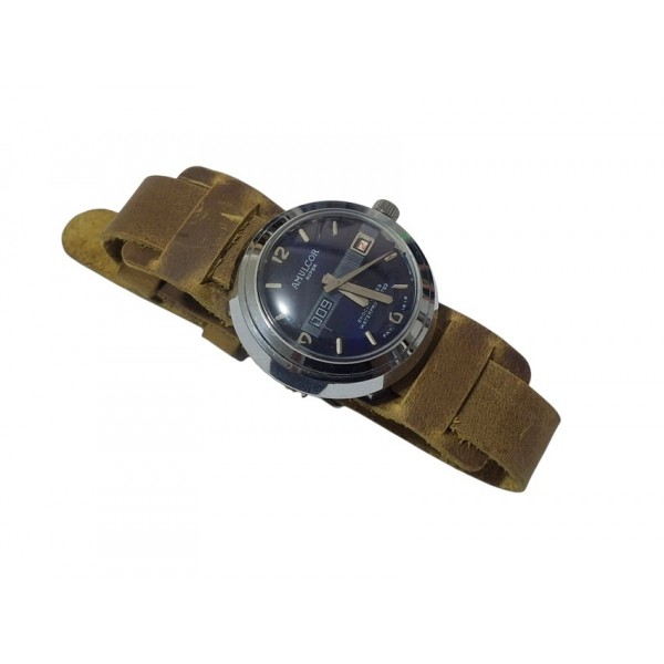 Antika Kurmalı Saat Amulcor-Ruhla Saat Unisex Kol Saati Antique German Unisex Watch 