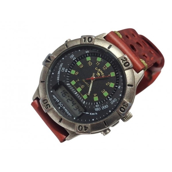 Camel Trophy Saat Camel Kol Saati Camel Digital Analog İkisi Bir Arada Rally Kordon