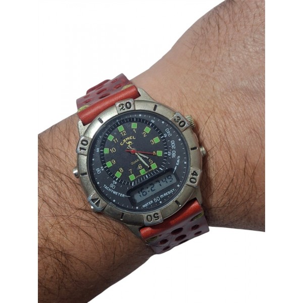 Camel Trophy Saat Camel Kol Saati Camel Digital Analog İkisi Bir Arada Rally Kordon