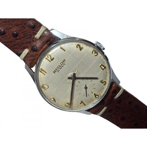 Hislon Saat Hislon Kurmalı Saat Vintage Hislon Mechanical Men Watch Made in Swiss Cal Hislon 2000