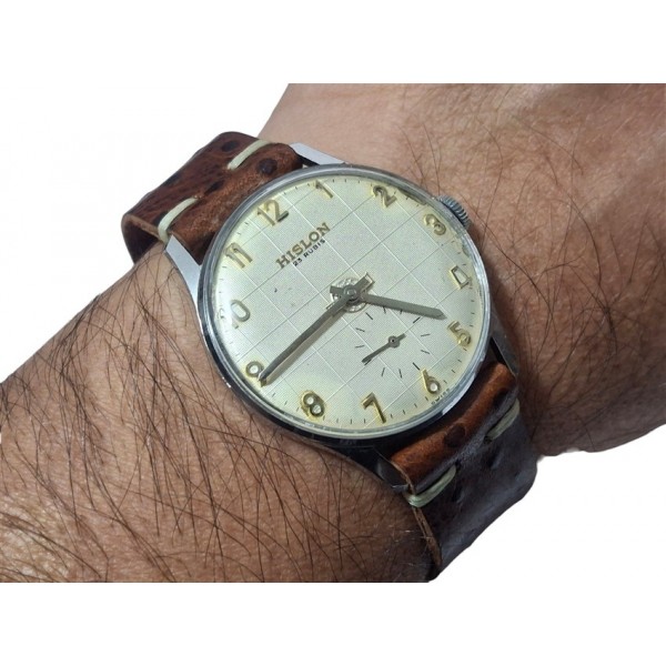 Hislon Saat Hislon Kurmalı Saat Vintage Hislon Mechanical Men Watch Made in Swiss Cal Hislon 2000