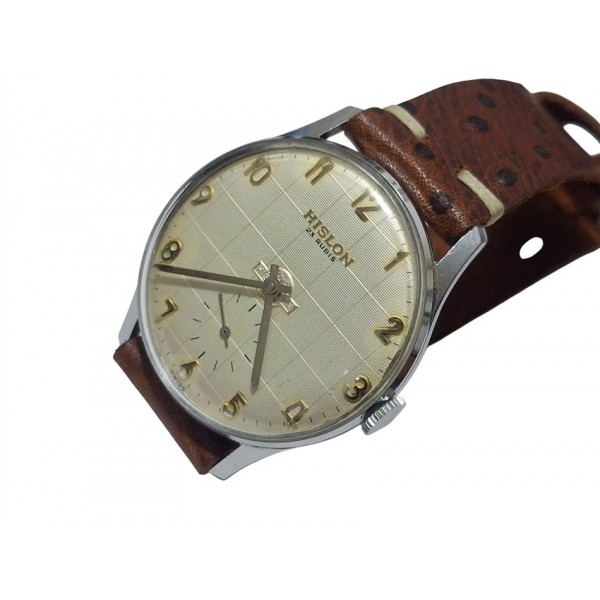Hislon Saat Hislon Kurmalı Saat Vintage Hislon Mechanical Men Watch Made in Swiss Cal Hislon 2000